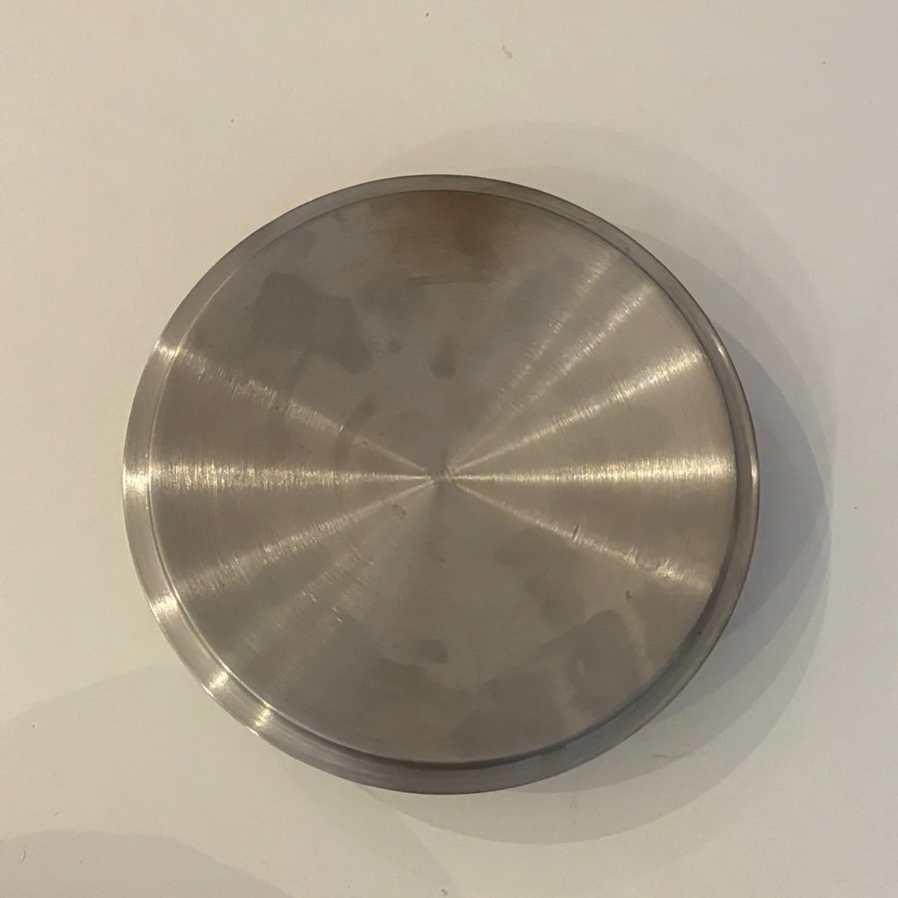 Alessi Round Stainless-Steel 7in lid in Silver and Black